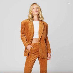 Blank NYC Corduroy Oversized Blazer In Rust (Small) NWT
